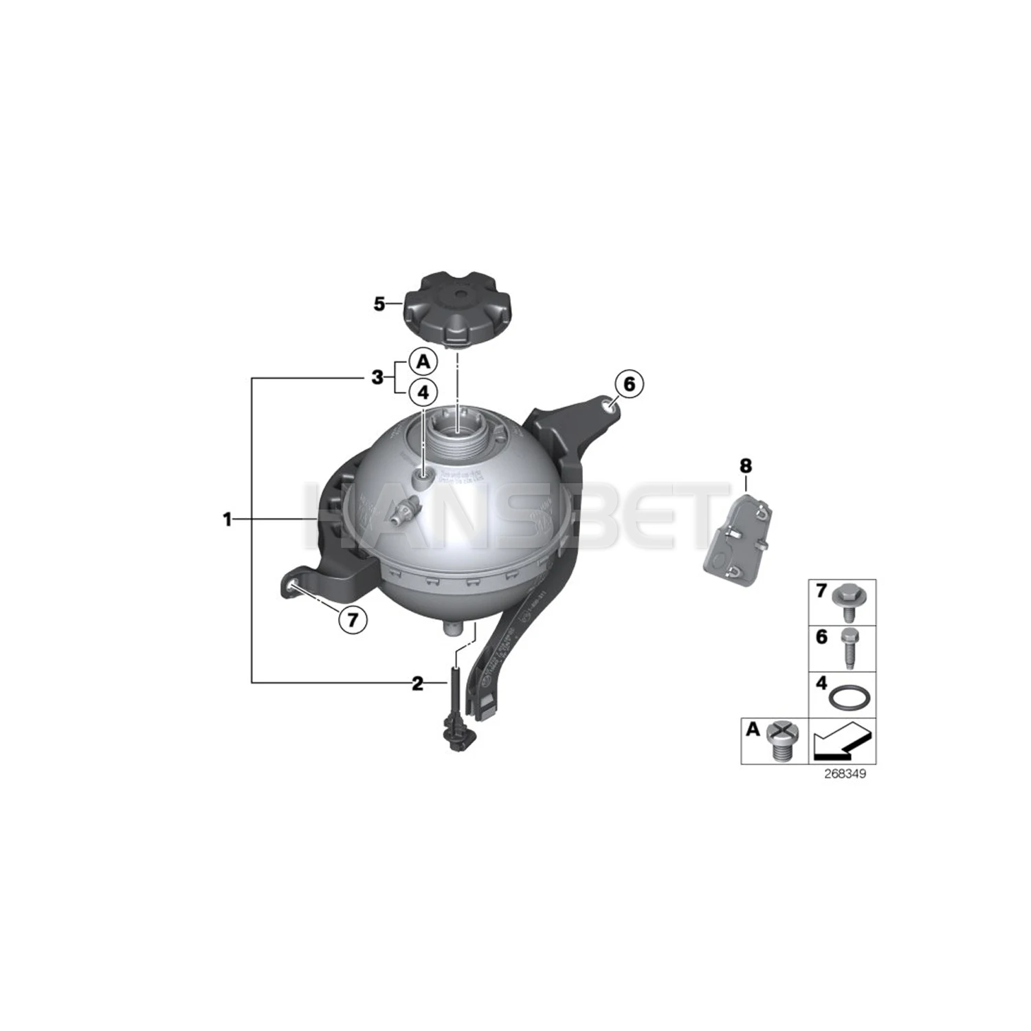 HANSBET-Liquide de refroidissement moteur précieux Wiltshire eder vis 17111712788, pour BMW série 1 3 5 7 E34 E36 E38 E39 E46 E90 X5 E53