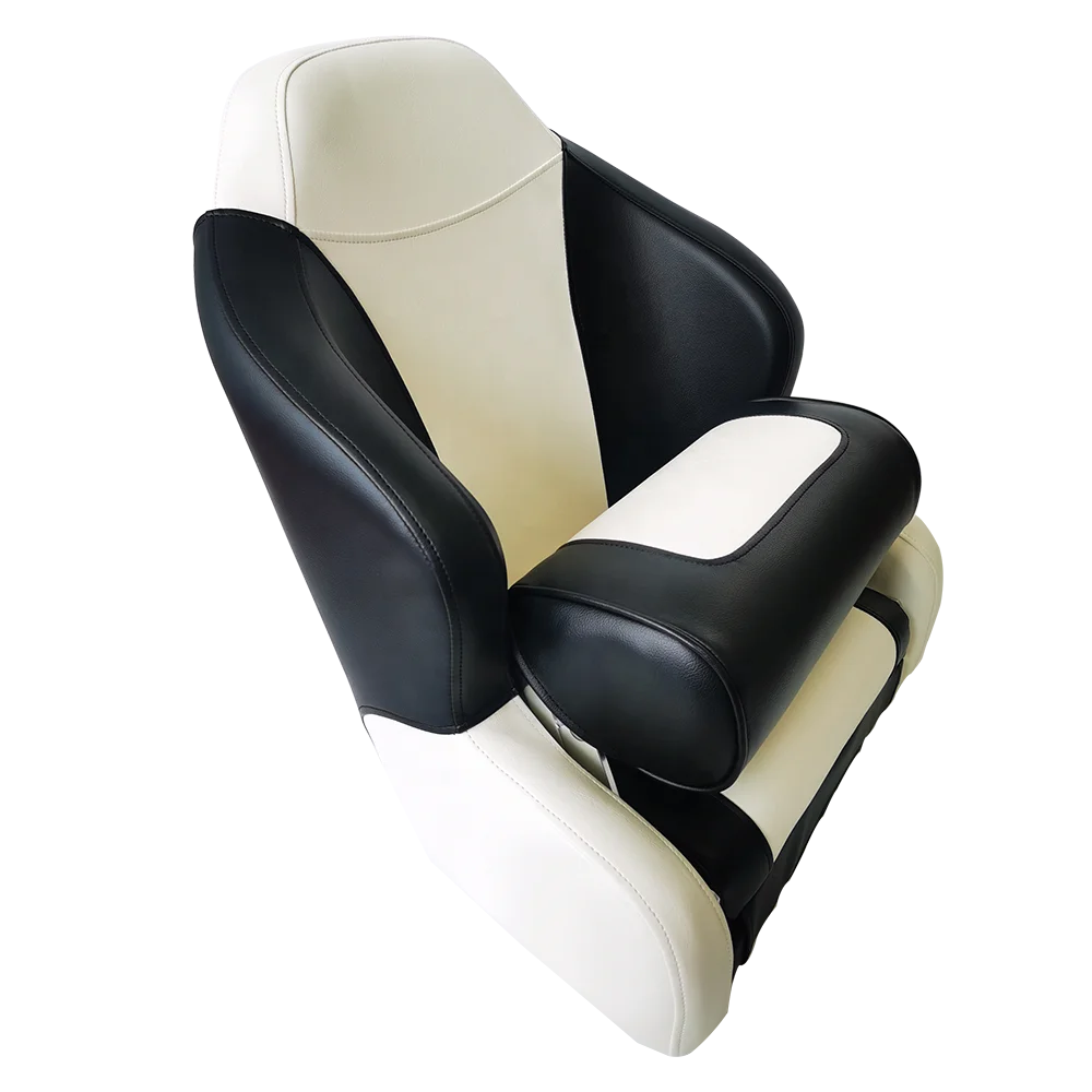 

Professional Aluminum Stainless Steel Marine Grade Heavy Duty Boat Seats New Arrival Folding Marine Helm Seat Passenger Pontoonp