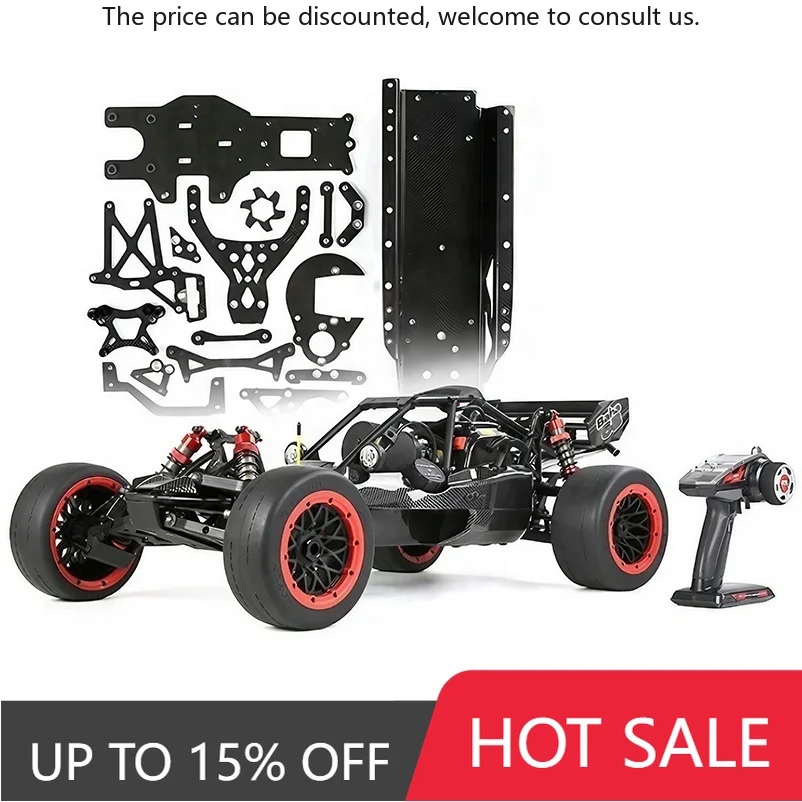 

Rofun Baha 360CF 2025 Carbon Fiber Parts 1:5 Scale Baja Truck Nitro Gas Powered RC Buggy RTR W/ 36CC Engine 75Kg Servo LED Light