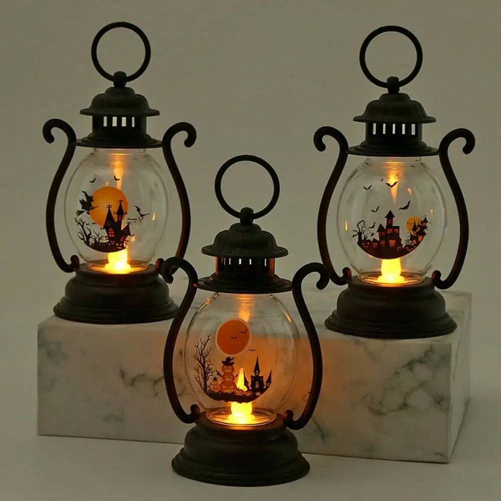 Halloween Pumpkin Lantern Children's Portable Nightlight Retro Oil Lamp