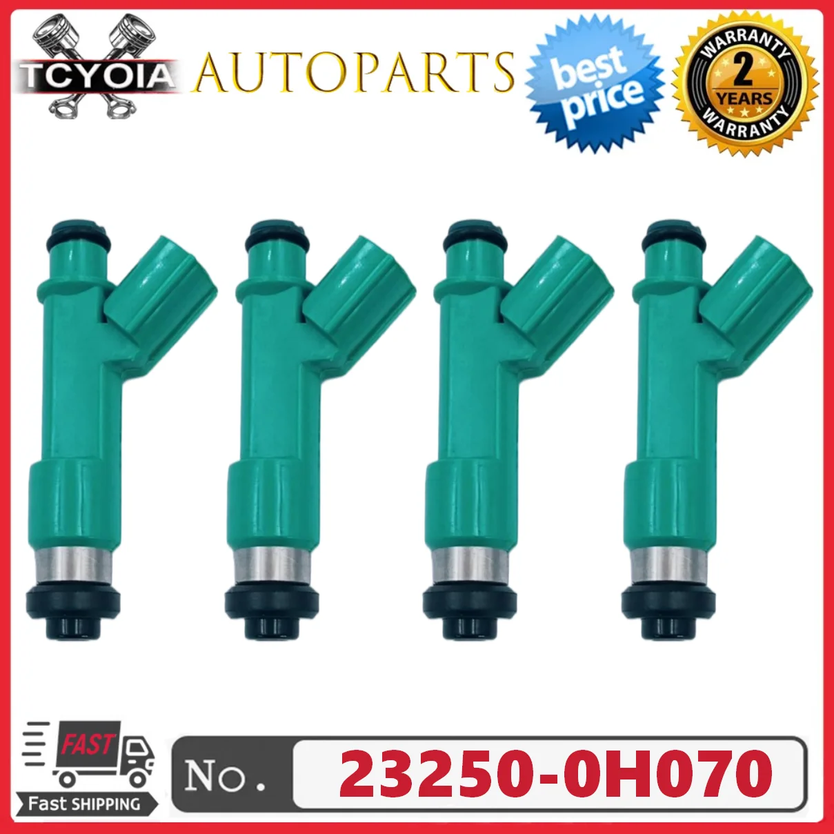 PEIVSO 4pcs 23250-0H070 23209-0H070 Injetor de combustível para TOYOTA General WISH / CAMRY (HYBRID) / AURION 2.0L 1AZFE 2.4L 2AZFE
