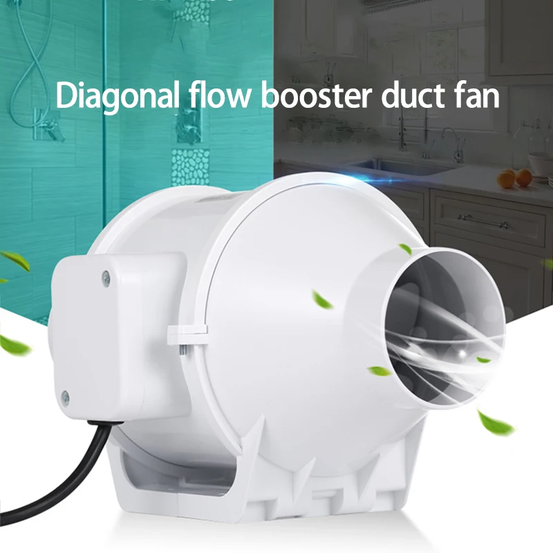 HF-75S Bathroom Powerful Exhaust Fan Duct Fan Exhaust Fan Bathroom Silent Exhaust Ventilator High Pressure Fan 220V