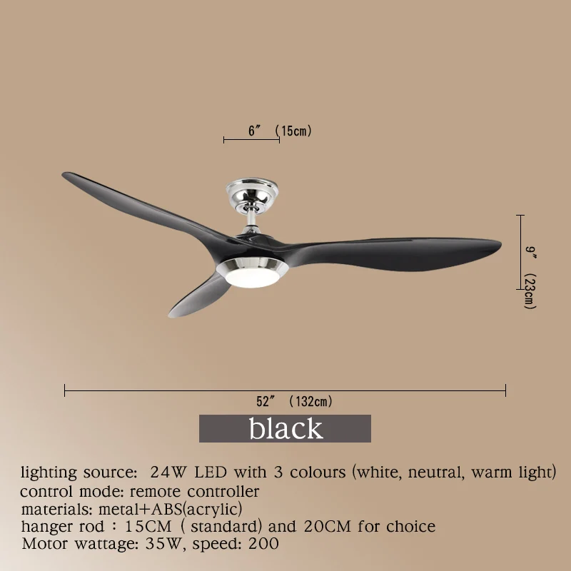 TEMAR Modern Ceiling Fan Lights Lamps Remote Control Contemporary Fashionable Decorative For Dining Room Bedroom