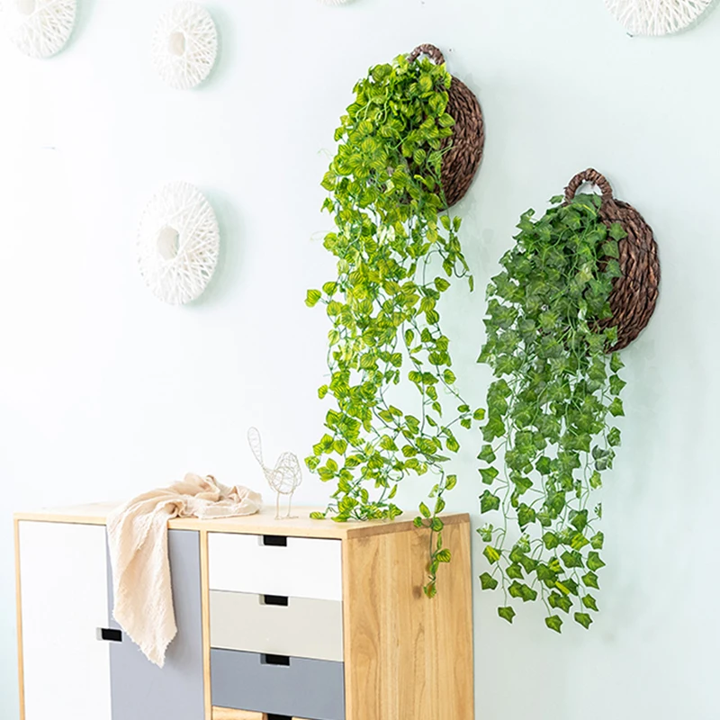 Mur de Plantes Vertes Artificielles, 90cm, Lierre, Cuir oral elu, Pothos, Bégonie, Vigne, Maison, Jardin, Décoration de ixde Mariage