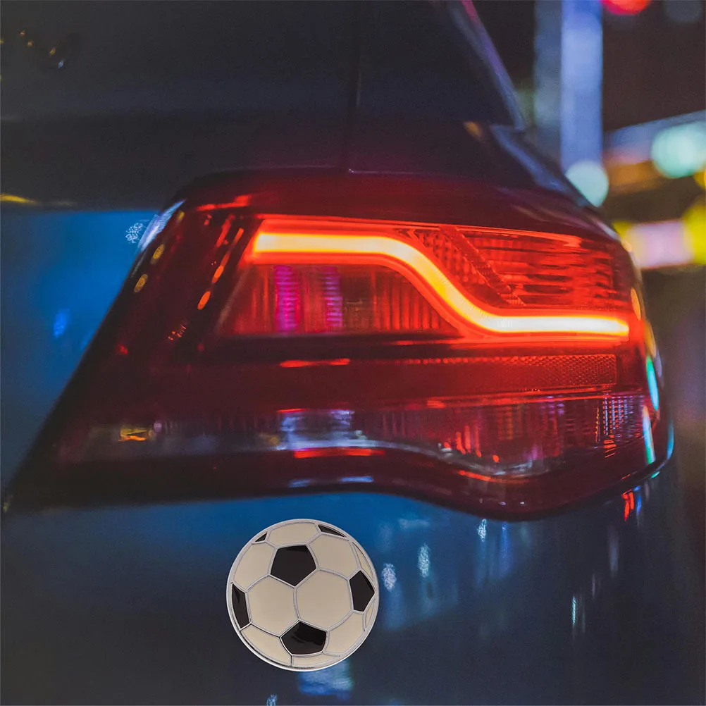 

2Pcs Football Car Stickers 3D Metal Soccer Auto Decal Bumper Tailgate Decoration Car Body Sticker Accessories Football Stickers