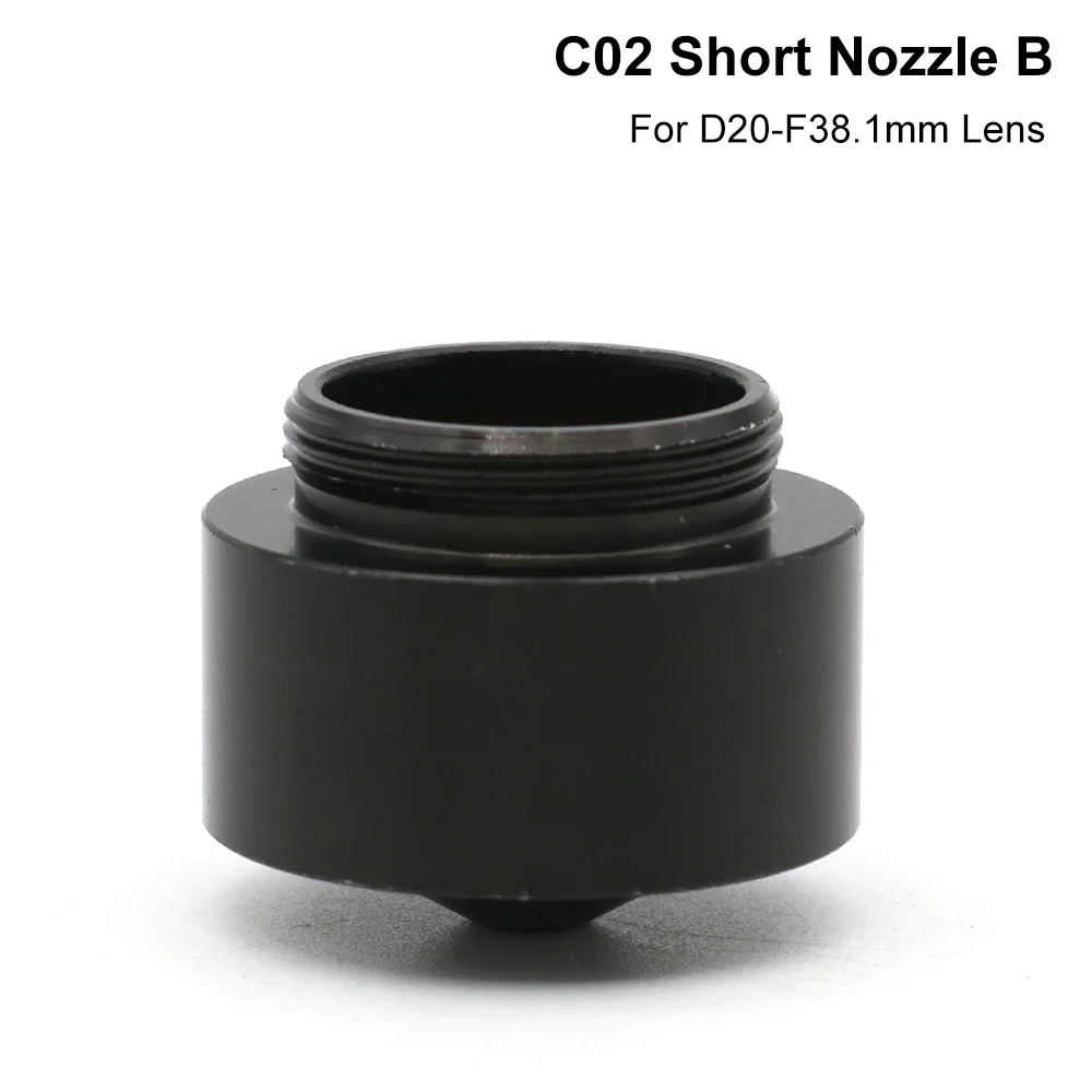 HAOJIAYI Air Nozzle N02 for Dia.20 FL38.1 Lens CO2 Short Nozzle B with Fitting for Laser Head at CO2 Laser Cutting Machine