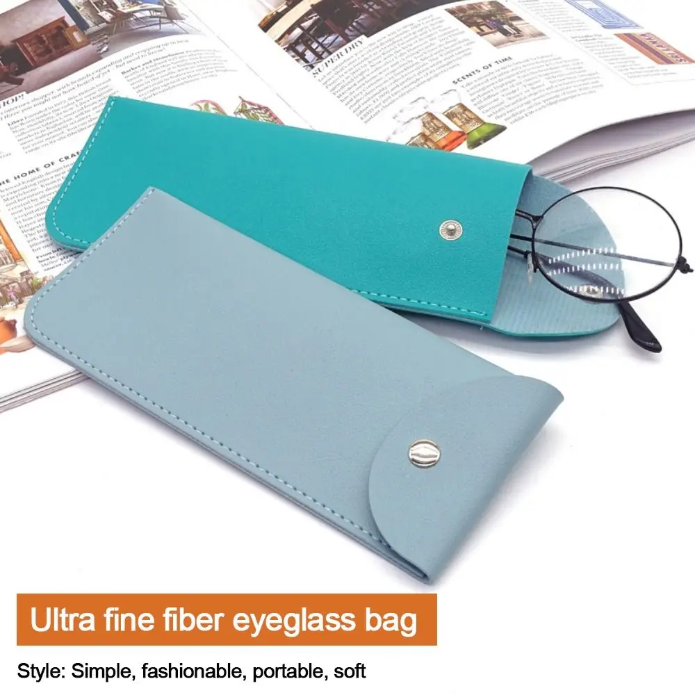 1Pc PU Leather Glasses Bag Protective Cover Sunglasses Case Reading Eyeglasses Eyewear Protecter Case With Metal Buckle Portable