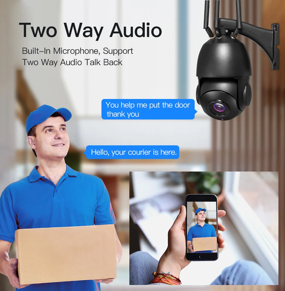 Cámara IP Cctv 4g con Zoom óptico de 8MP, 4K, 30X, visión nocturna a todo Color, tarjeta Sim 4G, sistema de seguridad Wifi para exteriores