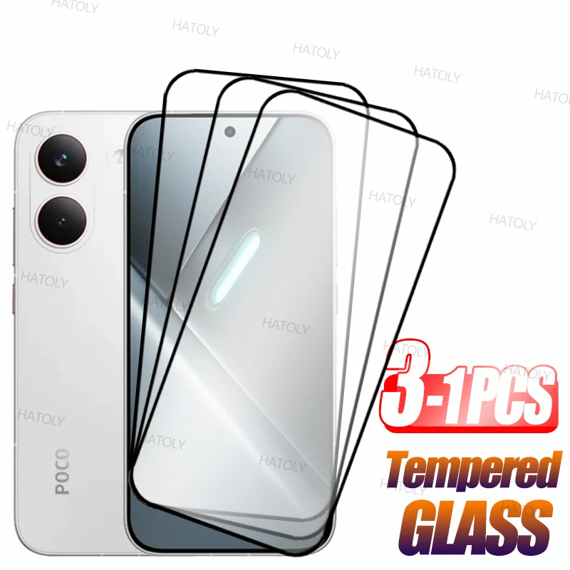 

3/2/1PCS Tempered Glass For Xiaomi Poco X8 Pro Screen Protector Xiaomi Poco X8 Pro Full Glue Cover Glass For Xiaomi Poco X8 Pro