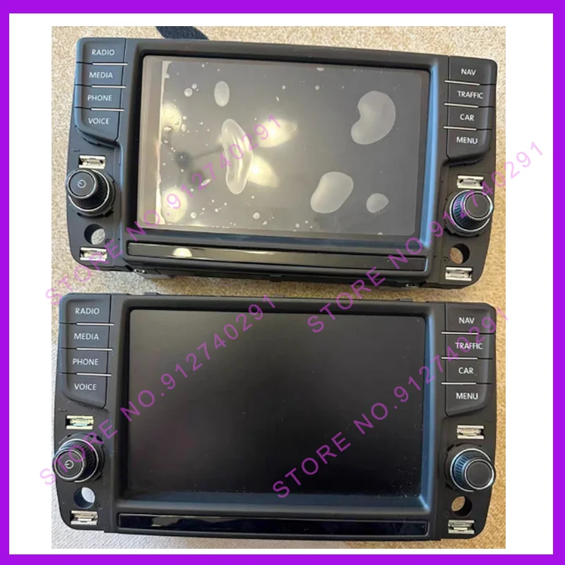 Pantalla de visualización SAT NAV de medios de 8 pulgadas OEM 5NG 919606   Ajuste para VW Golf Mk7 Golf 7 Passat B8 Tiguan MK2 botón mecánico 5NG 919 606