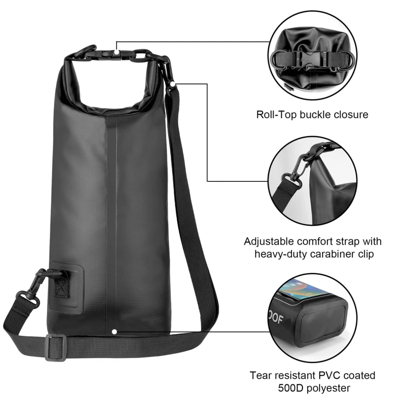 2L Dry Bag Touch Screen Waterproof Bags For Trekking Drifting Rafting Surfing kayak Outdoor Sports Bags Camping Equipment image 6