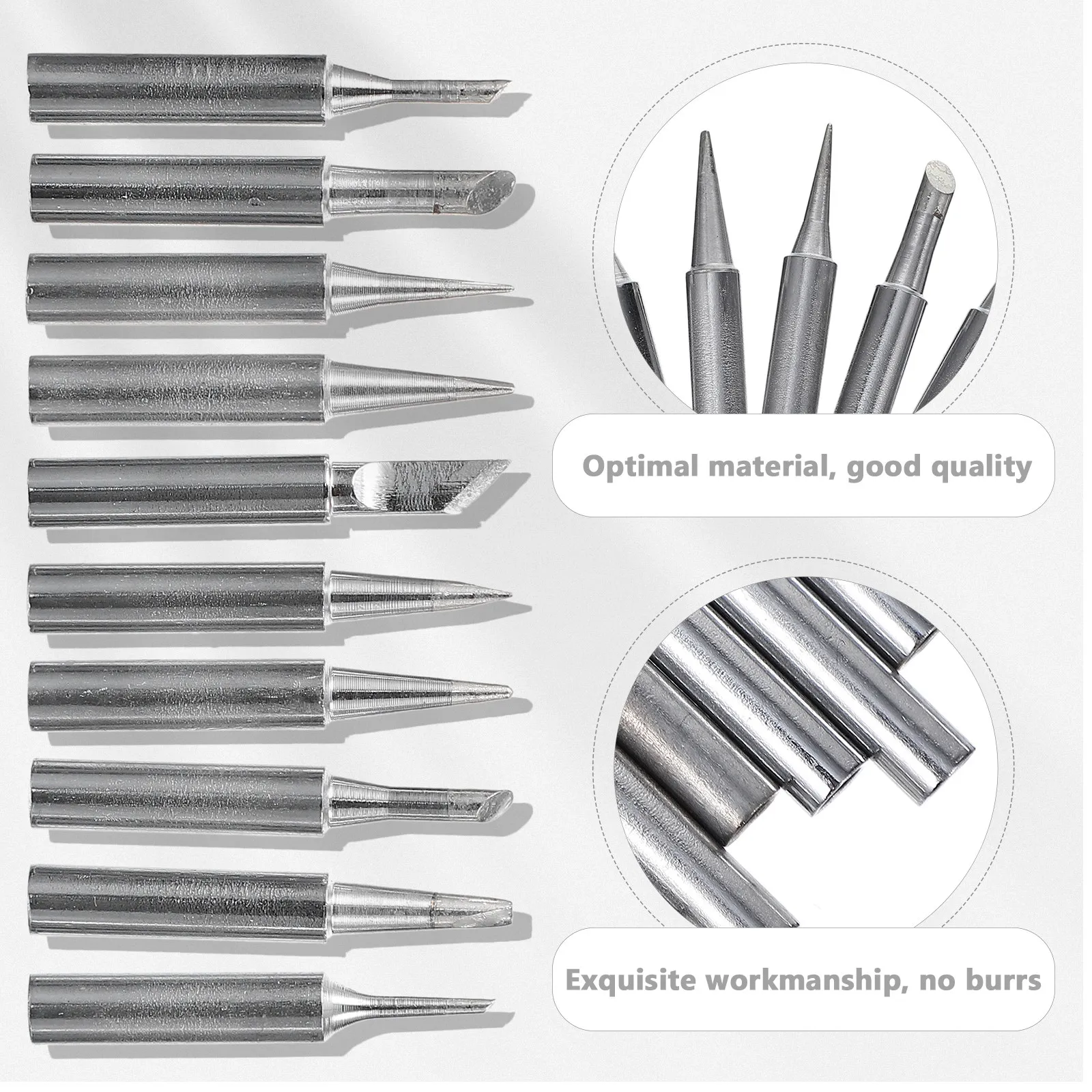 1 Set Replacement Iron Multi-Tin Fine Station Durable Lead-Free Soldering Tip Kit Iron Tips For Soldering Station Tip For