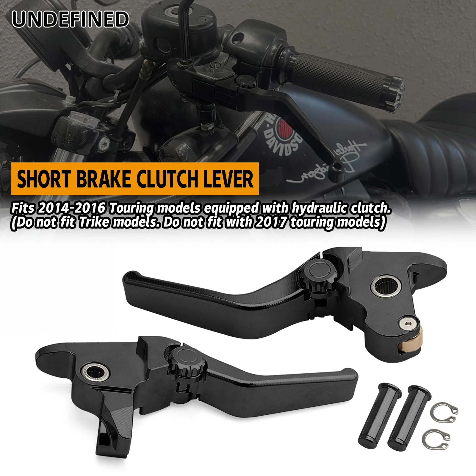 

1 Pair Motorcycle Brake Clutch Levers Black For Harley Touring Electra Glide/CVO Street Glide Road King Road Glide Limited