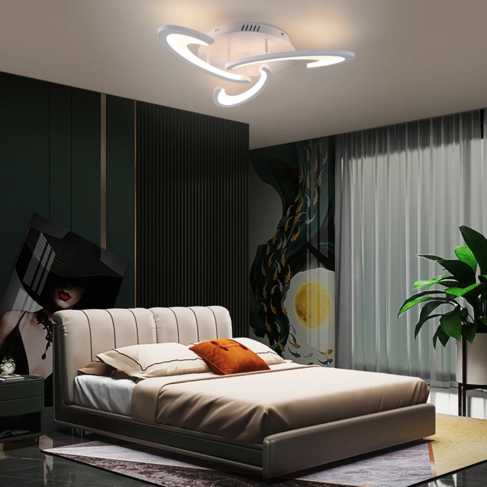 Moderne Decke Lampe Acryl Led Kronleuchter Wohnkultur RC Dimmen Plafond Anhänger Leuchte Wohnzimmer Esszimmer Schlafzimmer Glanz – Detail 5