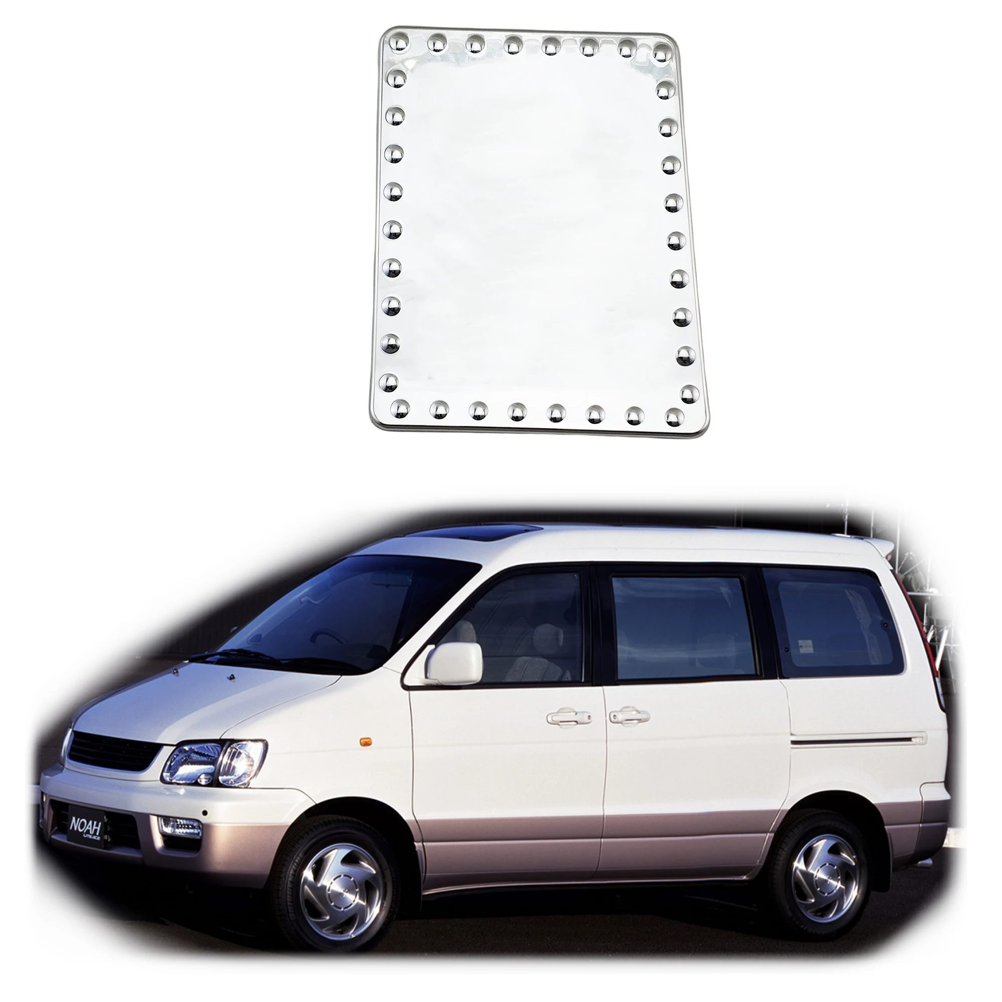 

1pcs New Chrome Car Accessories Plated Fuel Tank Cover Trim Paste Style For Toyota Noah Liteace 1996 1997 1998 1999 2000 2001