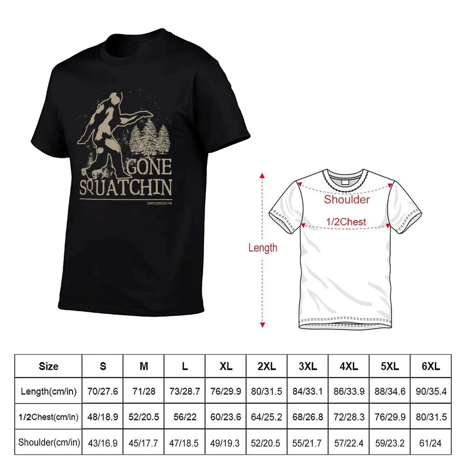Gone Squatching T-Shirt boys whites summer shirt heavy weight t shirts for men