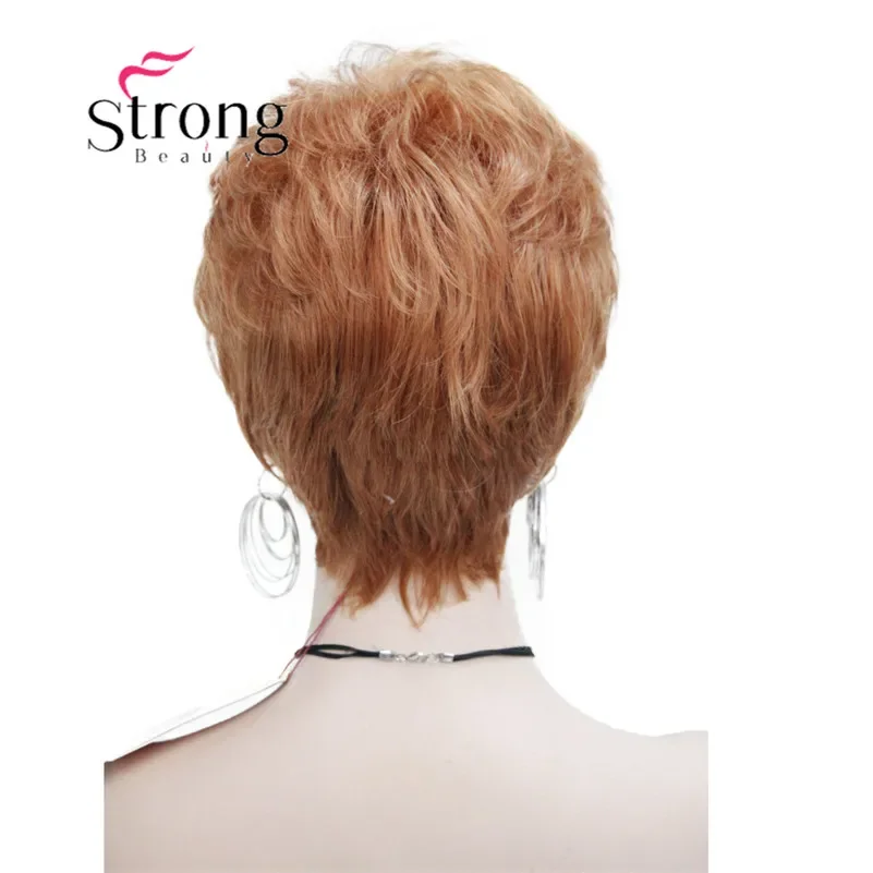 StrongBeauty Very Short Orange Brown Blonde High Heat Resistant Full Synthetic Wig COLOUR CHOICES