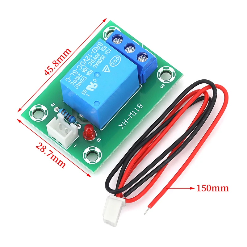 XH-M118 10A Relay Module Normally Open & Closed DC5V/12V/24V Control Board 1/5/10Pcs