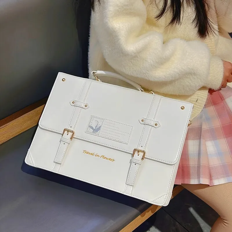 Y2K Preppy Style Large Capacity Ita Backpack Lolita Girl Transparent Crossbody Bag Fashion DIY Display Shoulder Bag Cute Handbag