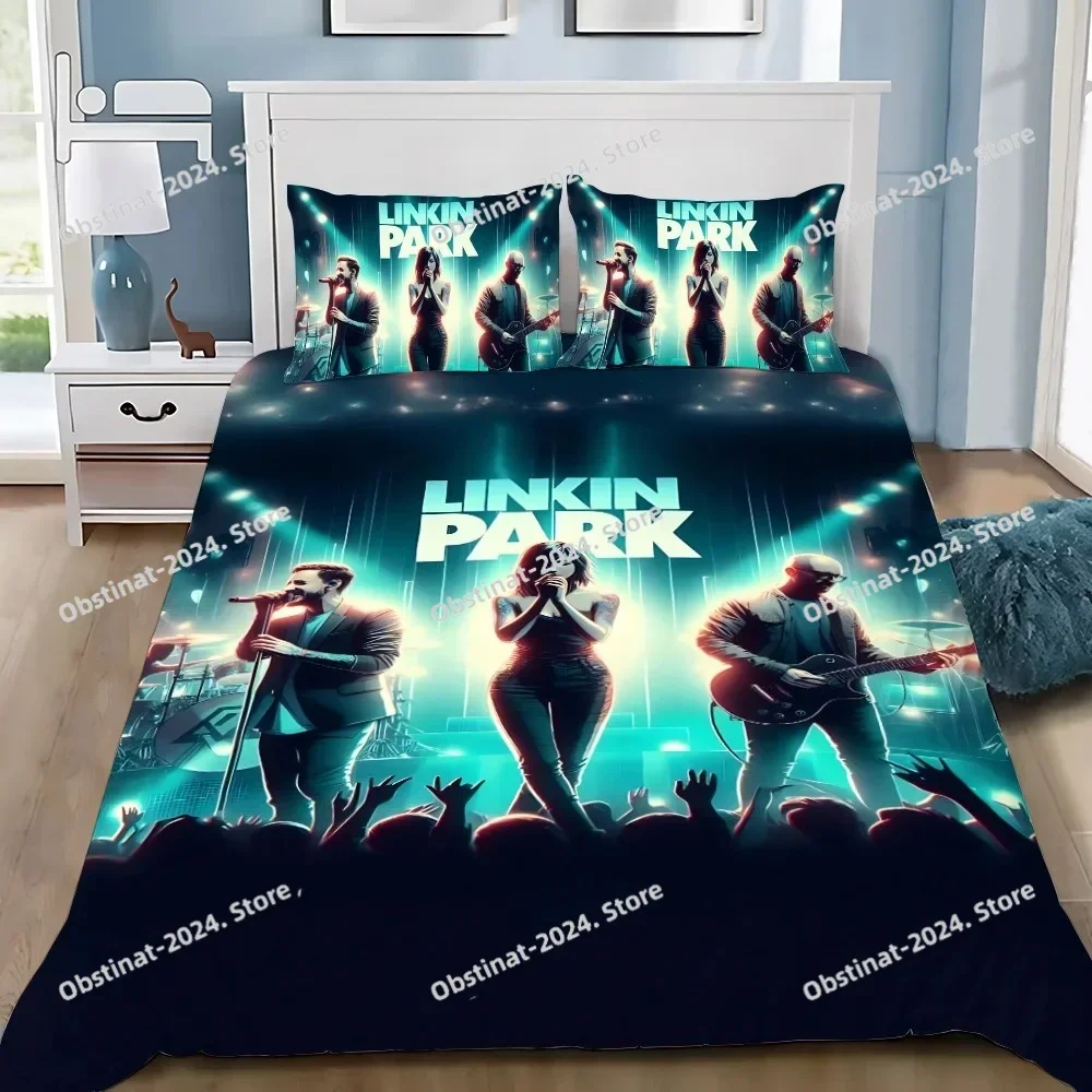 

Duvet Cover Pillowcase Bedding Set Famous rock band Linkin P-Park Adult Boy Girl Bedroom Decoration Children Gift Single Double