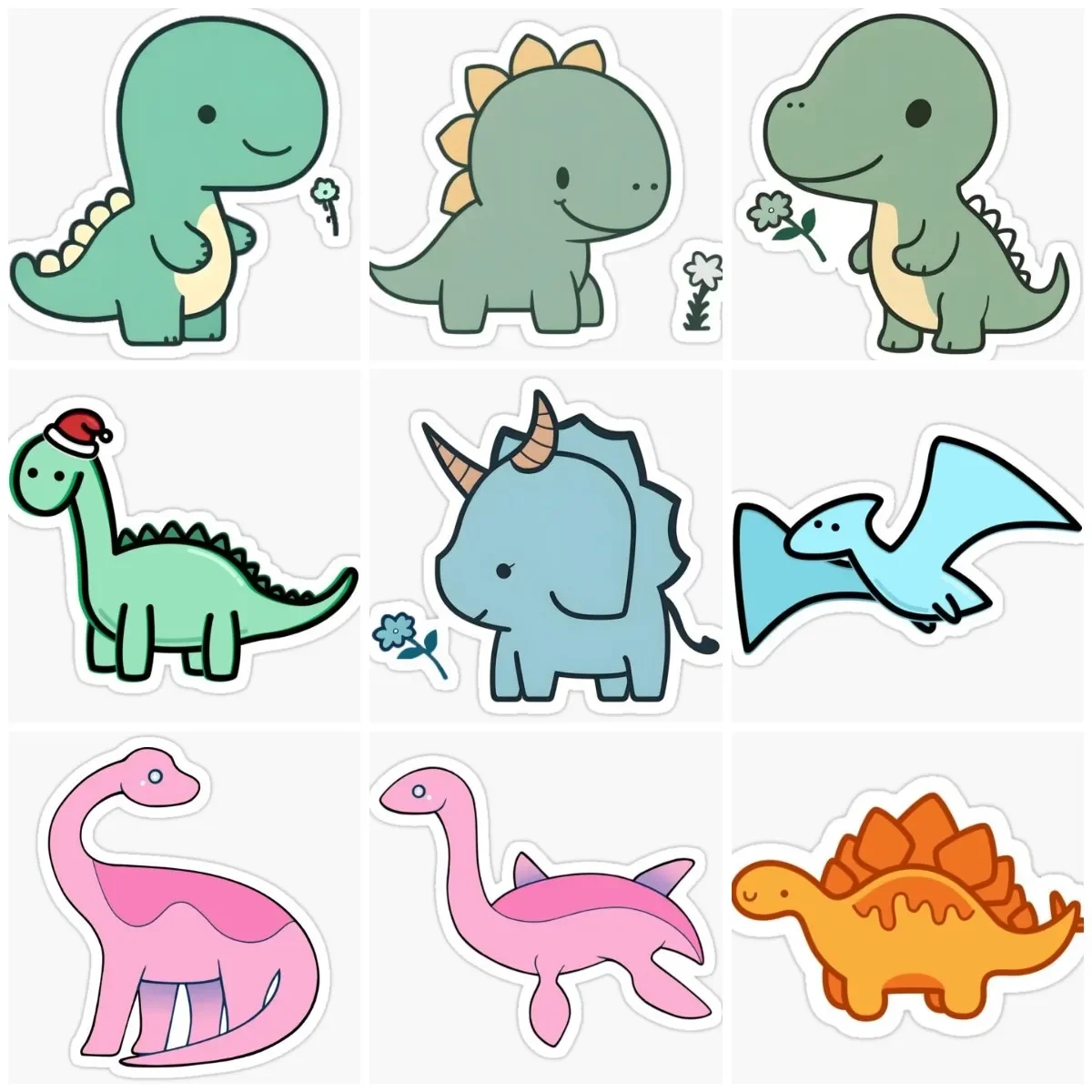 

Cute Catoon Dinosaur Sticker Motorcycle Car Accessories Laptop Truck Window Wall Door Bicycle Van Glass Helmet Room Camper Decal