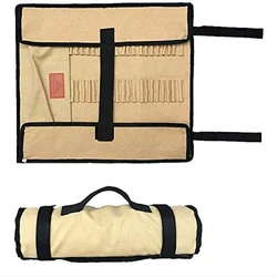 camping outdoor Strong Duty Canvas Tent Nail Storage Bag Tent Stakes Pegs Pouch (L)