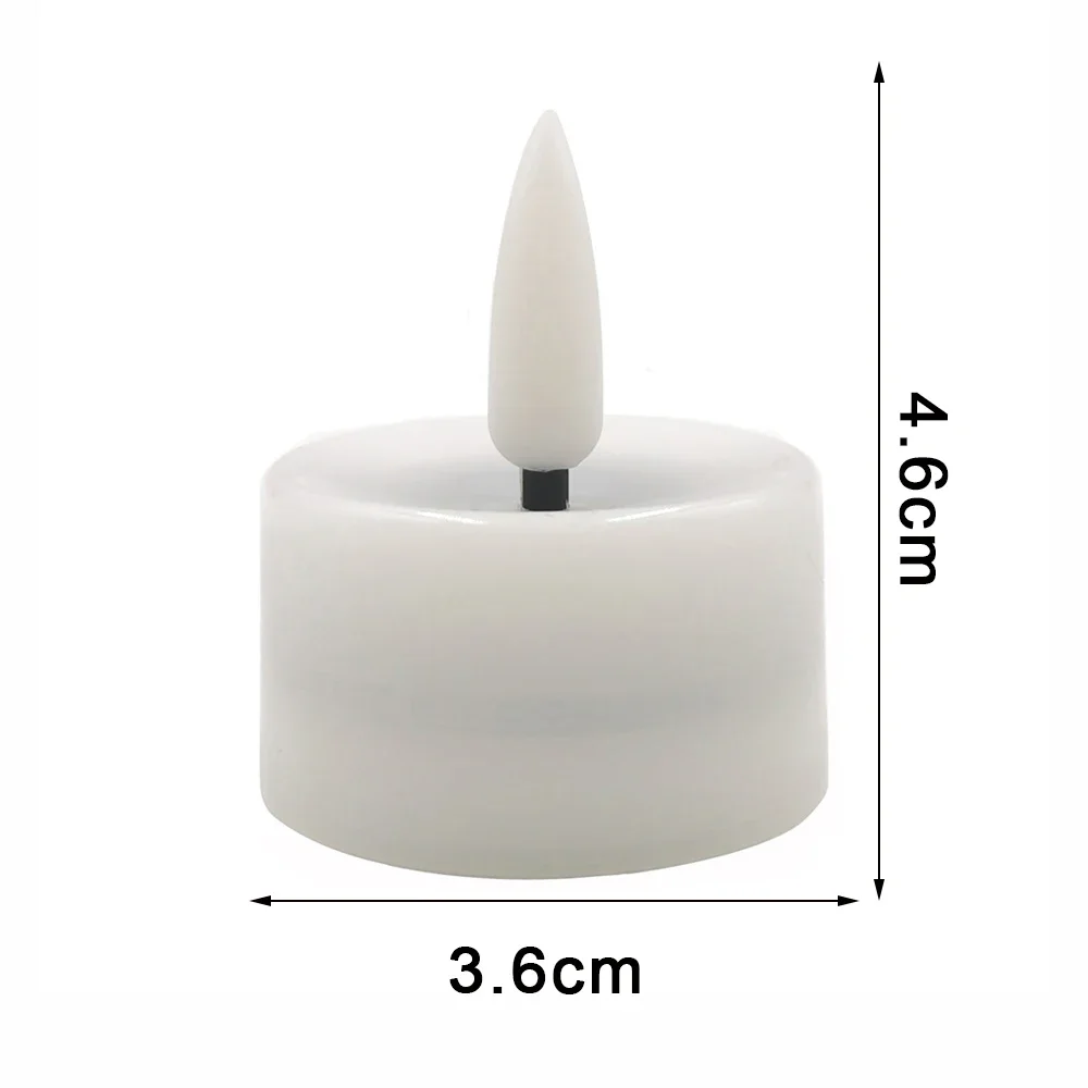 1/12Pcs Flameless LED Candle Lights Flashing Battery Powered Candles Tea Lights For Birthday Wedding Party Xmas Decors Lighting