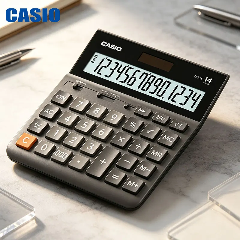 Casio DH-14/12 MH-12 AX-120B MX-120B Business travel accounting computer for exhibitions. Clear and non-reflective display.