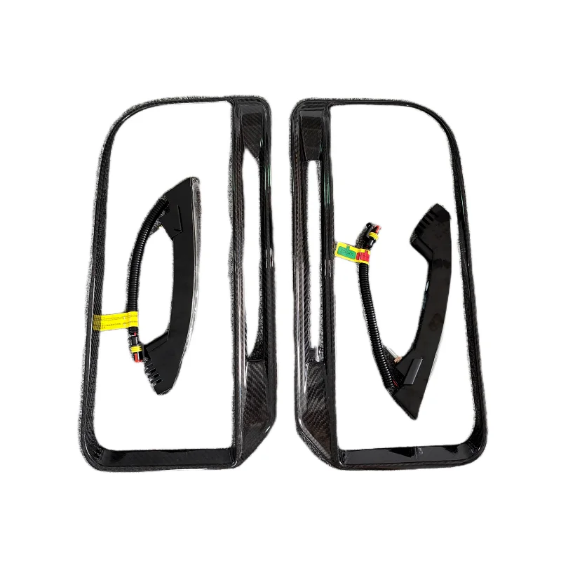 

Used for Benz G-Class W464 W463 G900 Dry Carbon Fiber Rocket Style Fog Light Frame Front Bumper Lampshade with LED Body Kit