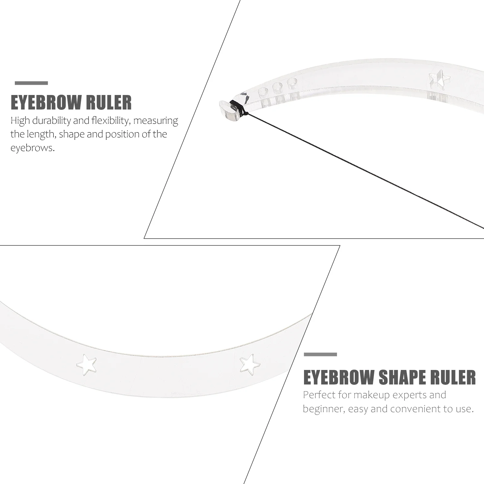1 مجموعة الحاجب مسطرة قياس Microblading أداة لتشكيل الحاجب متناظرة مرنة الوجه محاذاة دليل جسر الأنف #5