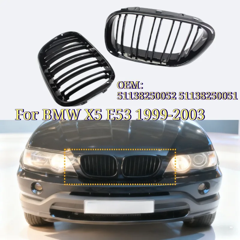 

Решетка переднего бампера для BMW X3 F25 X4 F26 2014-2018 глянцевая черная двойная решетка автомобиля Стайлинг гоночные решетки замена