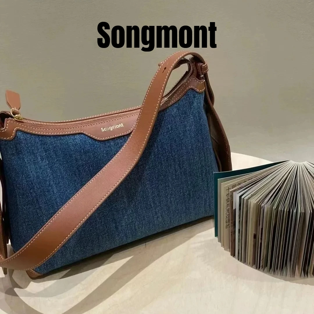 

Songmont Hanging Ear Crossbody — джинсовая сумка-хобо для женщин, стильная и просторная городская пригородная сумка