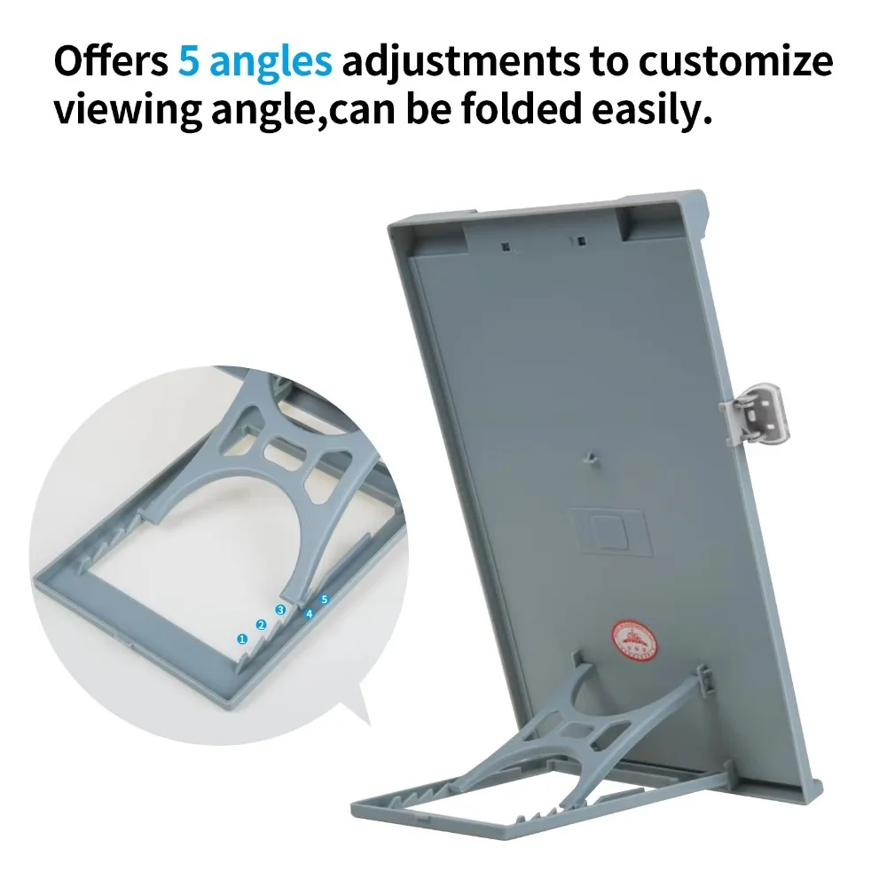 

Portable A4 Reading Holder Plastic with Adjustable Clip Desktop Document Holder Folding Reading Stand For Office/School/Home