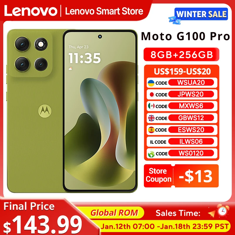 Motorola Moto G100 Pro SmartPhone Dimensity 7300 Global ROM 6.7-inch 1.5K pOLED 120Hz Display 50MP AI Camera 6720mAh Cellphone