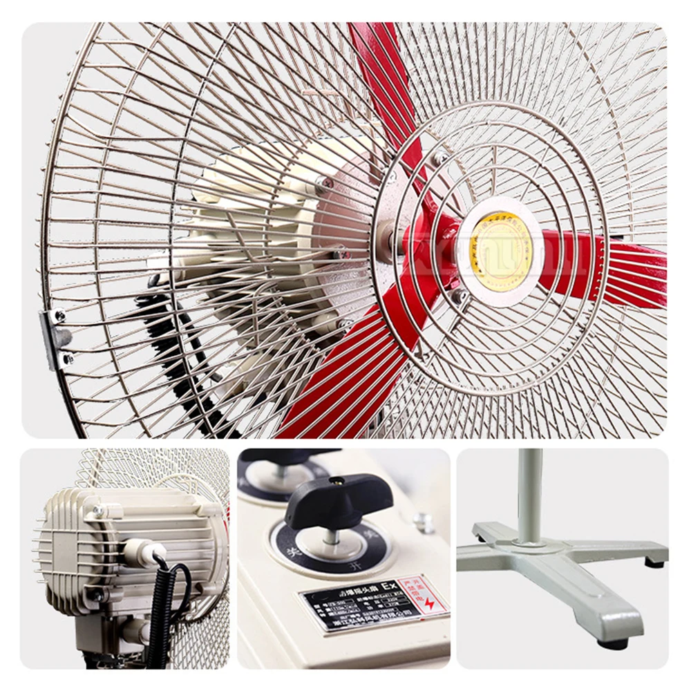 350~750W High Power Industrial Electric Fan Wall Mounted Strong Wind Factory Ceiling Fan Large Volume Air Moving 220V/380V