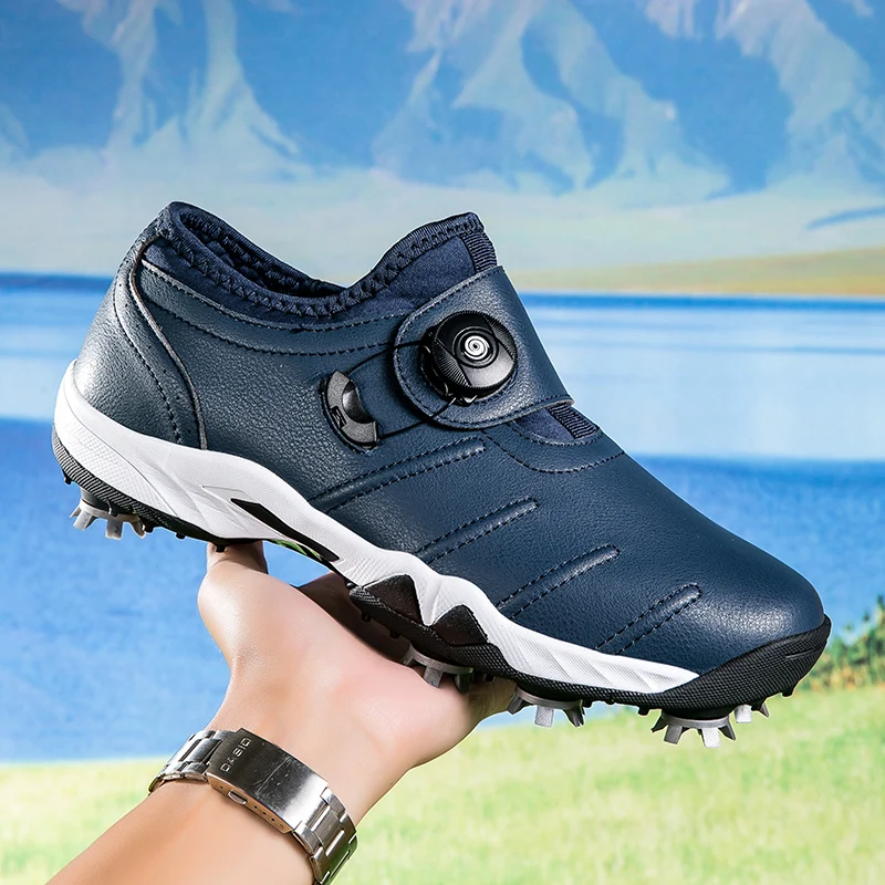 

Golf shoes unisex four season anti slip and wear-resistant outdoor indoor leisure rotating shoelaces fashionable sports shoes