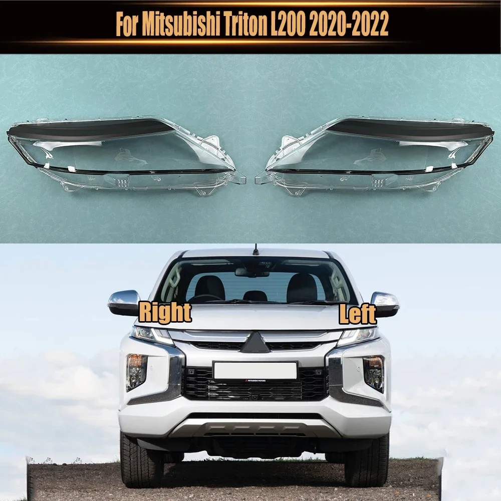 

For Mitsubishi Triton L200 2020-2022 Headlamp Shell Lens Headlight Cover Transparent Lampshade Head Lamp Plexiglass