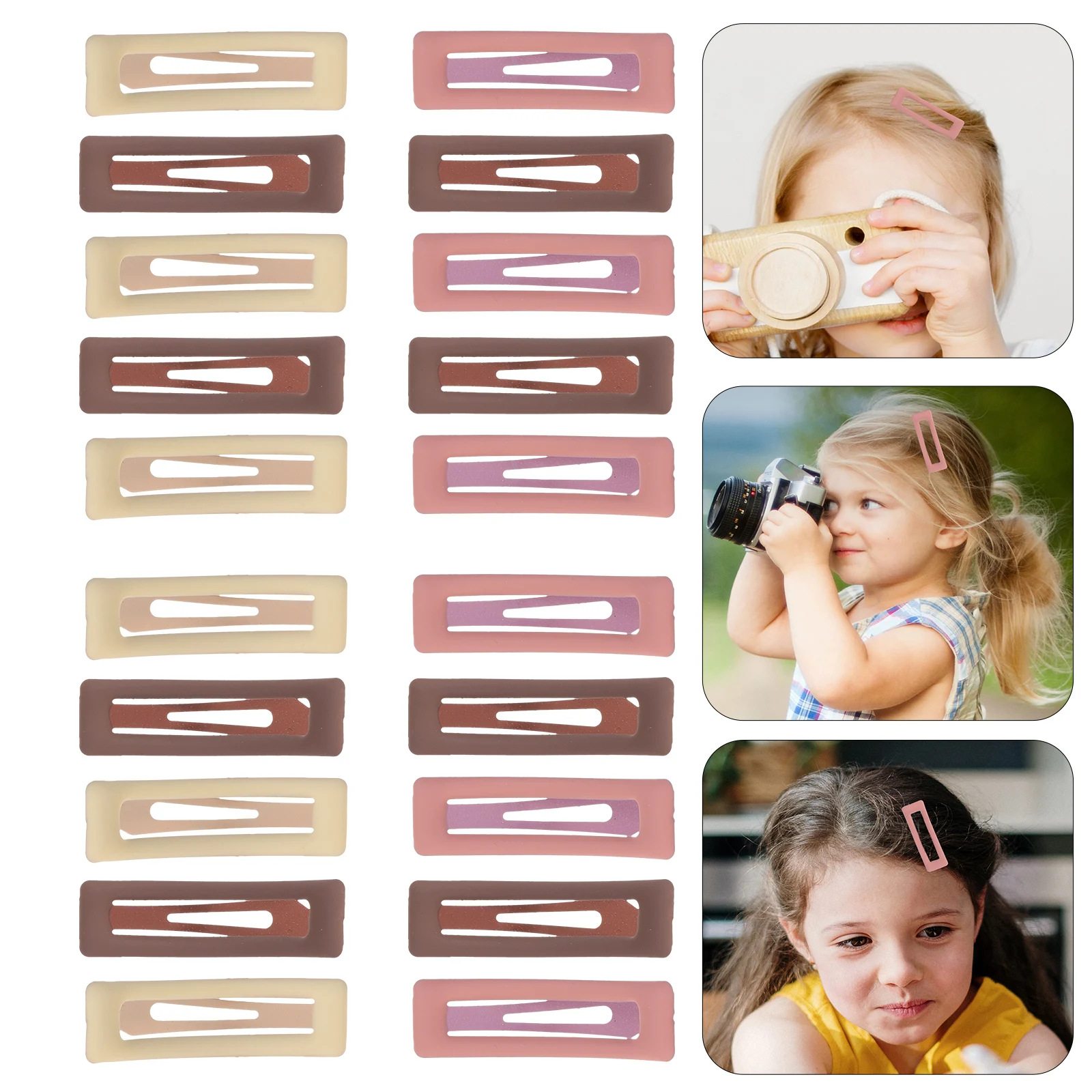 

20 Pcs Hair Clip Accessories Cute Toddler Girls Little Clips Bright Bobby Pins for Kids Ages 4 8 Hair Decorations