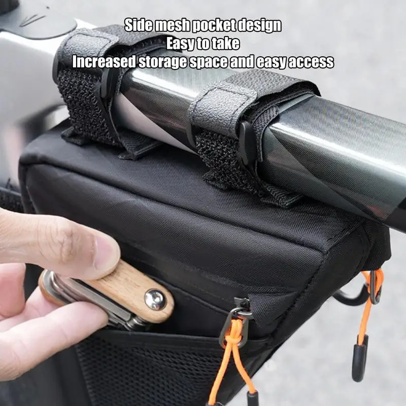 Bikes Frame Bag Large Capacity Top Tube Bikes Bag Stable Frame Bag Multi-Opening Design Triangle Bag For Road Bikes Mountain