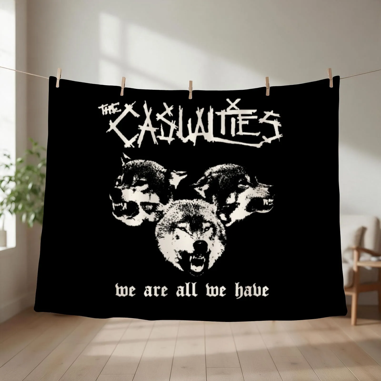 The Casualties T-Shirtthe casualties band Throw Blanket couch cozy soft plush fuzzy picnic outdoor blanket