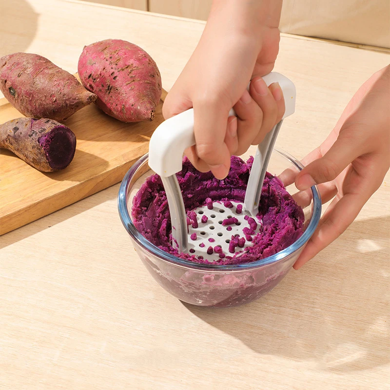 Kitchen Tools Manual Potato Masher Baby Food Potato Masher Stainless Steel Fruit Sweet Potato Masher