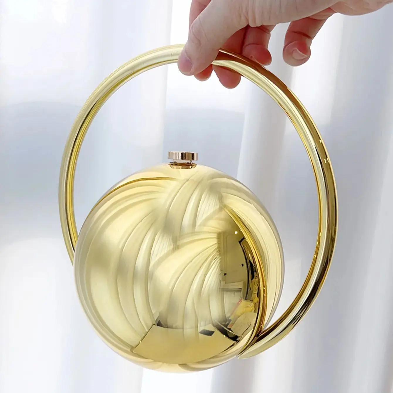 

Fashion Marble Pattern Acrylic Round Evening Bag for Women Luxury Designer Metal Handle Lady Handbags Elegant Party Purses 2025