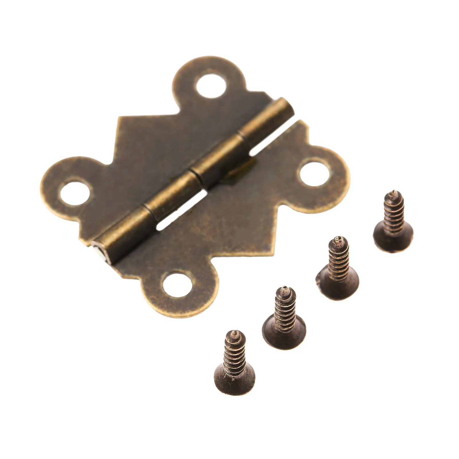 20PCS 4 Holes Butterfly Hinges Decor Furniture For Cabinet  Wine Case Jewellery Heavy Duty Wooden Box Antique Bronze 20*25mm