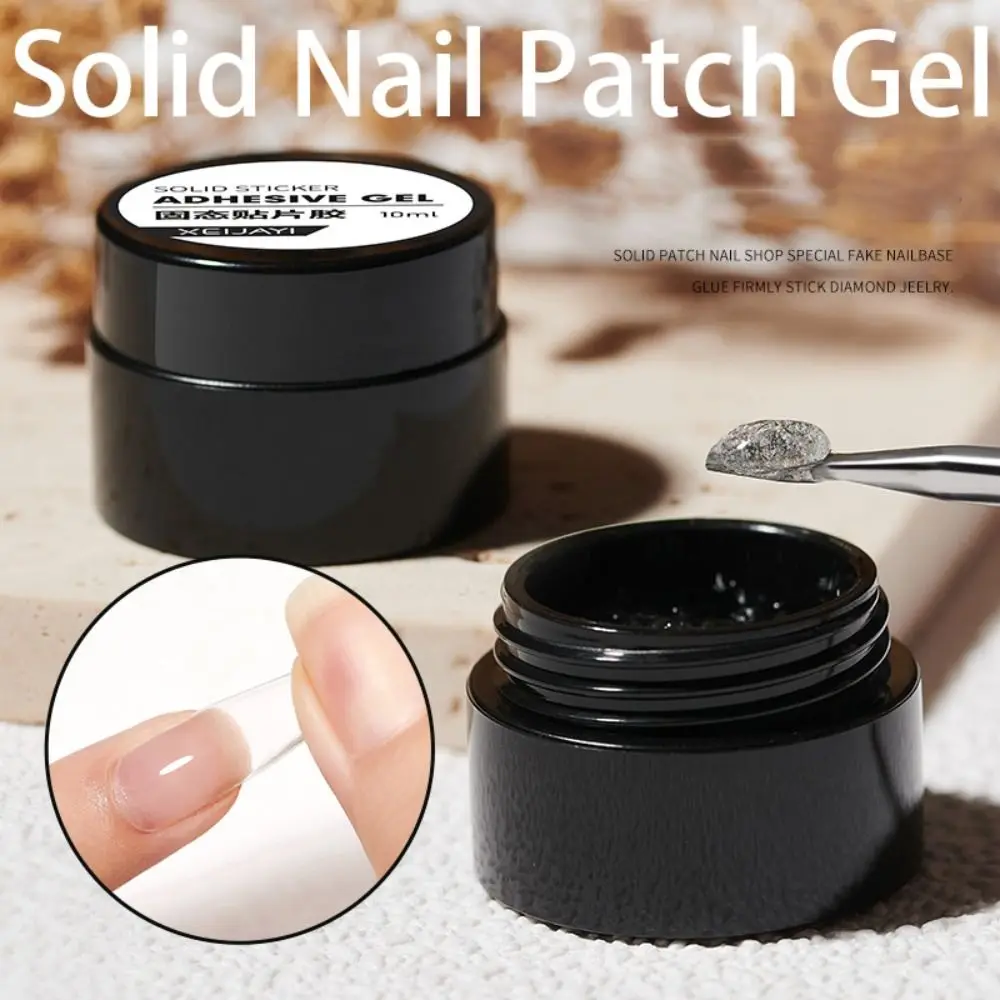 

Easy Stick Nail Patch Gel 10ml No-Flowing Modelling Stick Tips Fake Nail Soak Off Base Gel Glue Gummy Adhesive Bond UV Glue