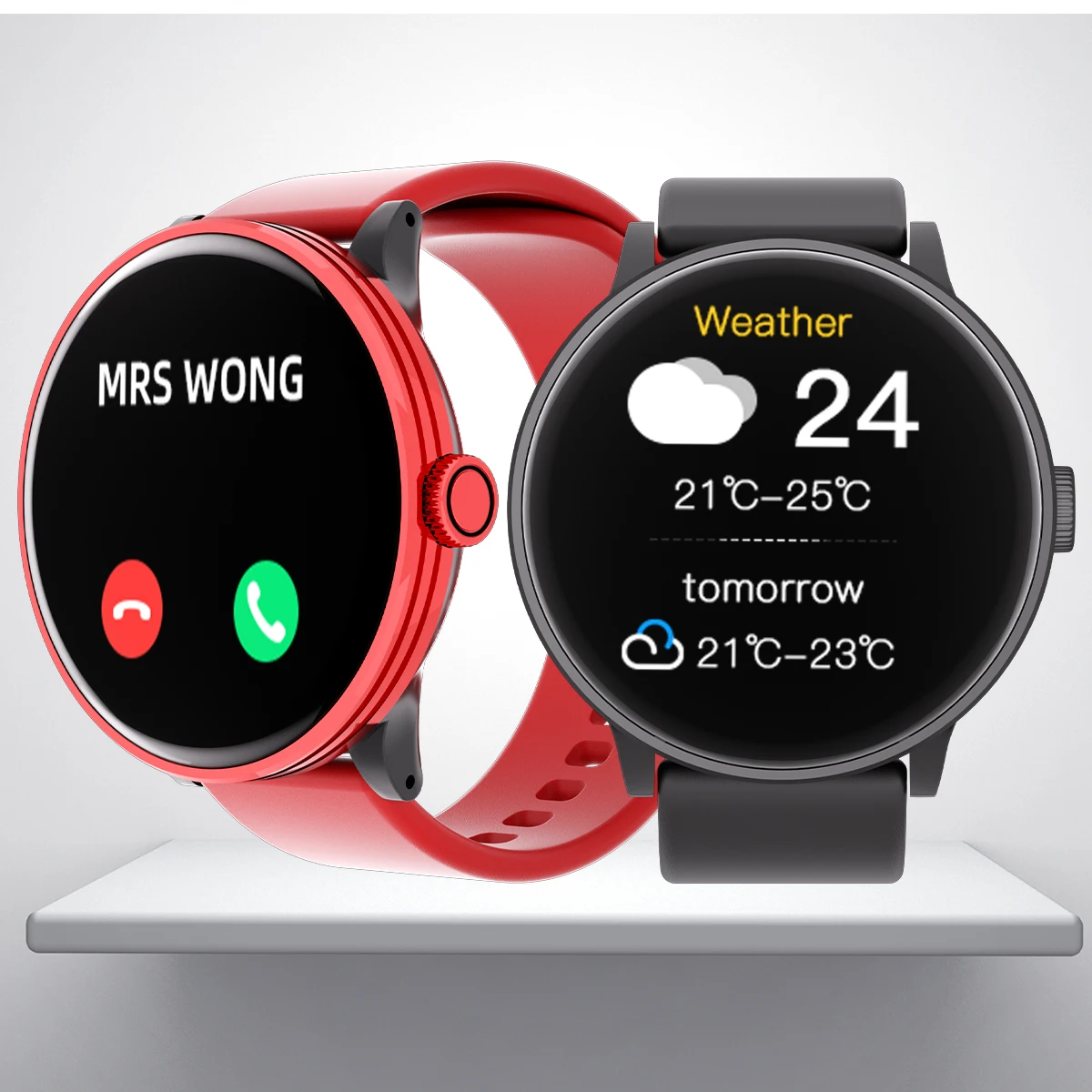 Montre intelligente de sport BT pour hommes et femmes, réponse d'appel, message, santé, podomètre, pas, calories, suivi d'activité, iPhone, Android, 1.28"