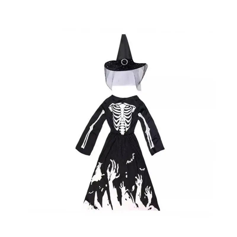 Glowinthek Reaper Skelett Kostüm Halloween Cosplay Damen Fancy Dr Par Bühnenauftritt Traditionelle chinesische ethnische...
