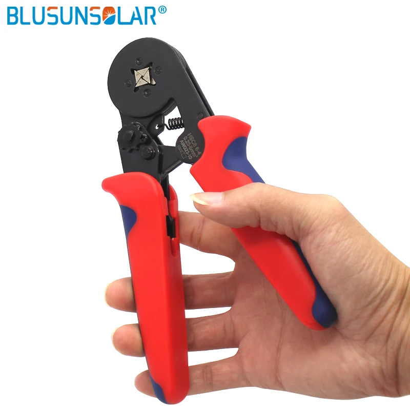 BLUSUNSOLAR Cable End-sleeves Crimping Plier Self Adjusting Ratcheting Ferrule Crimper AWG24-10 HSC8 6 4