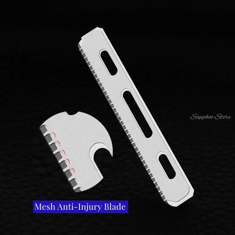 15pcs/box Safety Mesh Razor Blades Single-sided Stainless Steel Blades For Feather Razor Unsex Used For Shaving Hair Removal