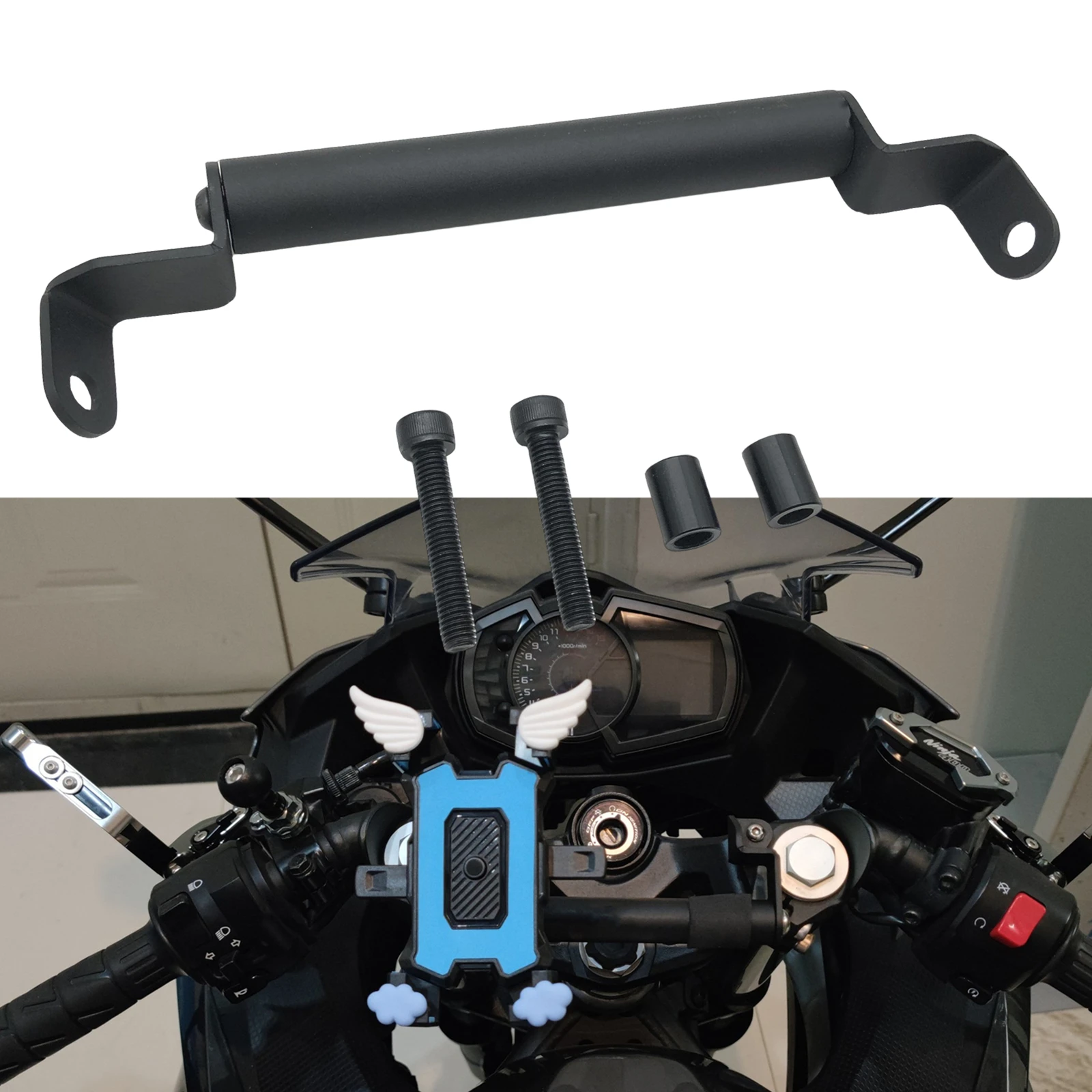 

Motorcycle GPS Navigation Bracket Mounting Bracket For KAWASAKI NINJA400 EX400 NINJA250 EX250 2018-2022