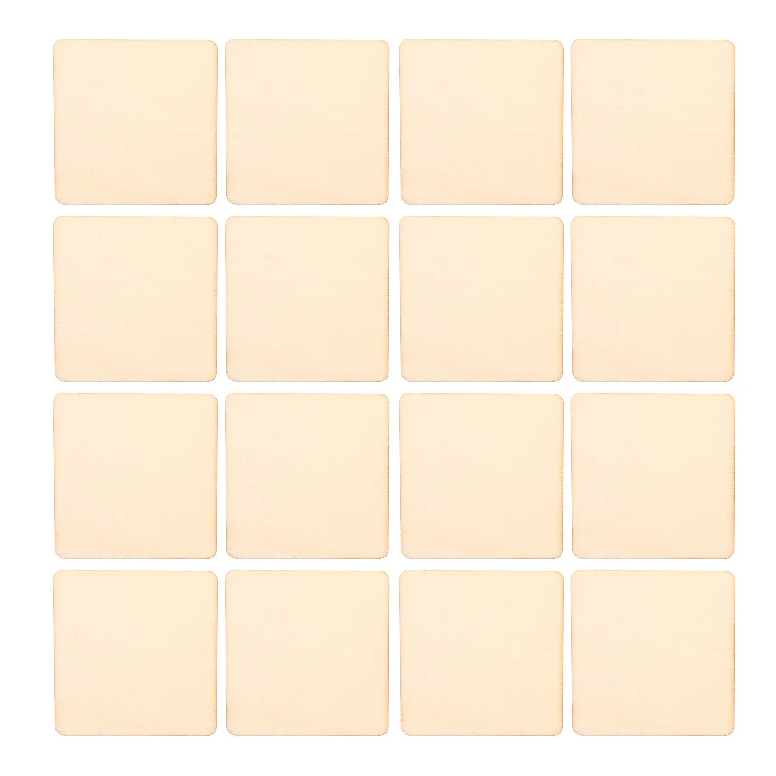 

50Pcs DIY Square Wood Boards Natural Blank Wood Chips Painting Craft Supplies Wooden Pieces for Decoration DIY Supplies